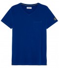 NECK - T-Shirt mit V-Ausschnitt indigo