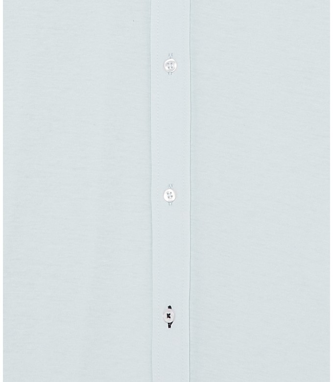 STUART - Thin jersey cotton shirt, light blue