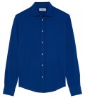 STUART - Indigo Slim-Fit-Jerseyhemd aus Baumwolle