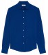 STUART - Chemise jersey coton slim-fit indigo