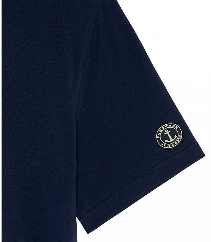 WESTON - Cotton jersey polo shirt, navy