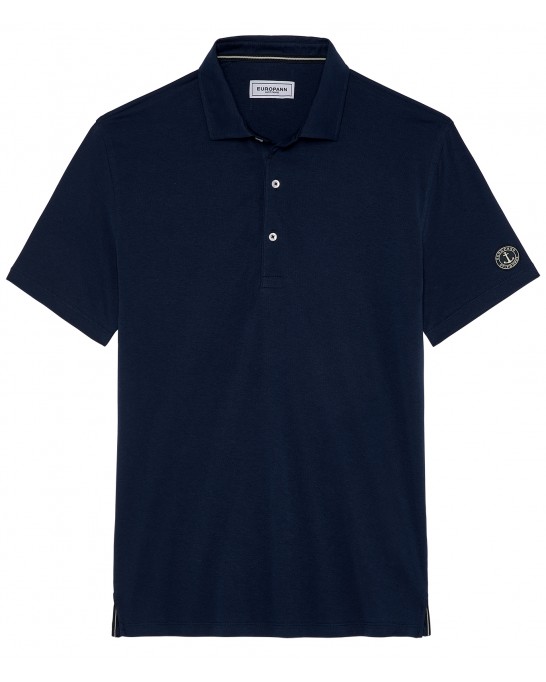 WESTON - Cotton jersey polo shirt, navy