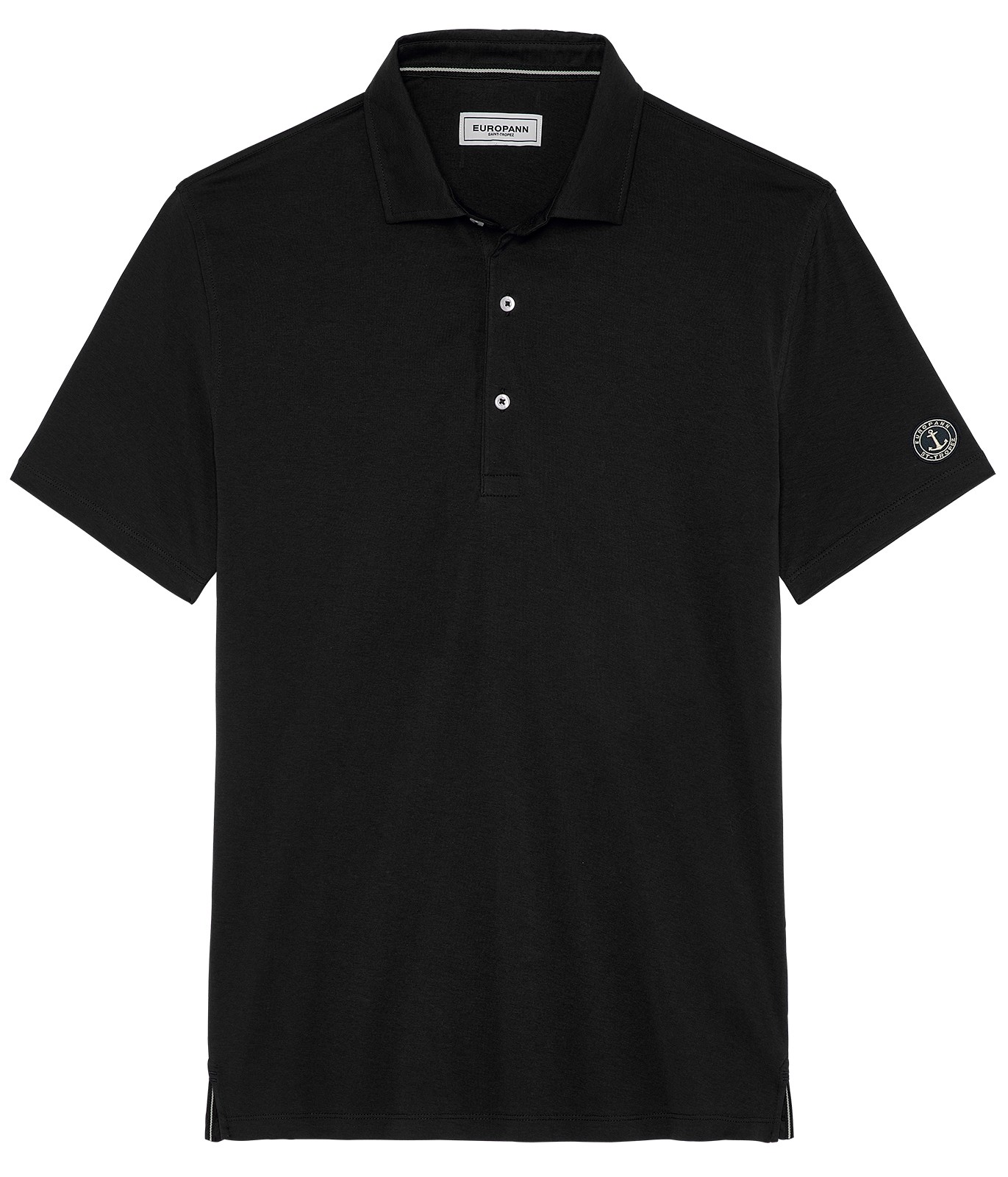 Black color short Quality Europann sleeves | brand men polo for