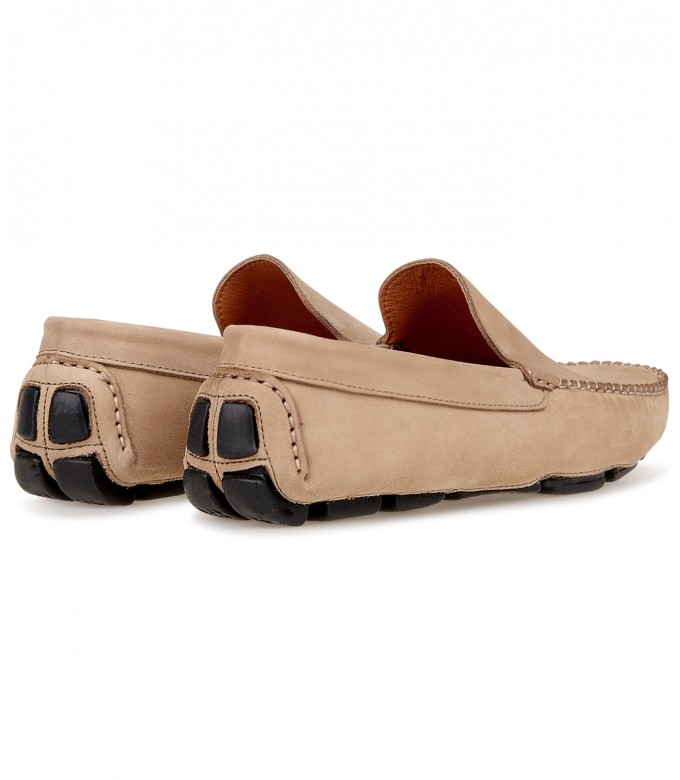 MONZA - Nubuck loafers, taupe