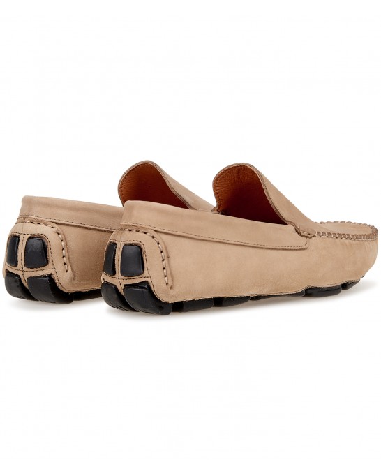 MONZA - Mocassin en nubuck, taupe