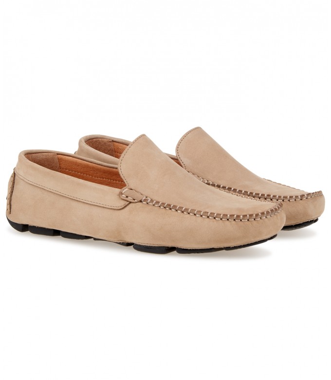 MONZA - Nubuck loafers, taupe