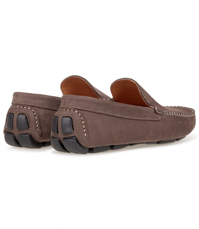 MONZA - Nubuck loafers, chocolate