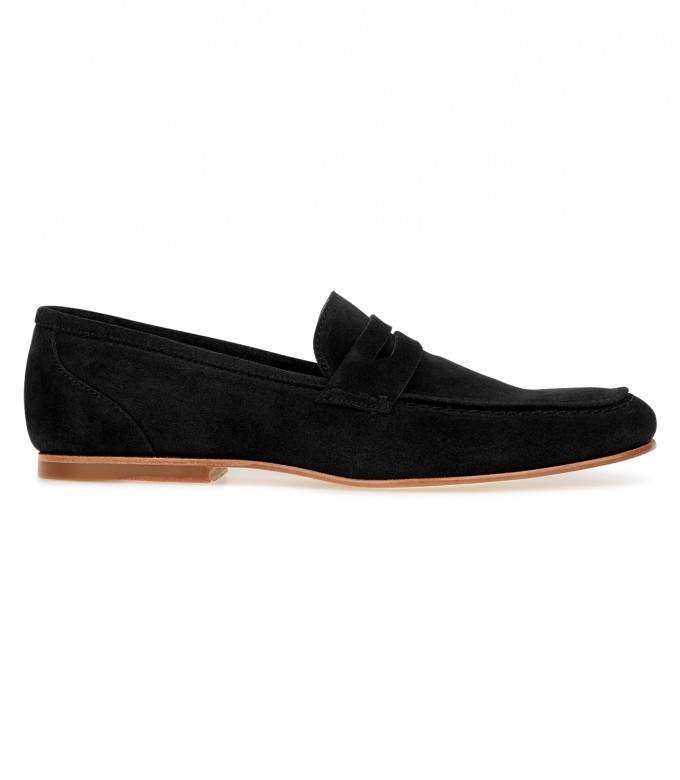 MONZA - Nubuck loafers, dark grey