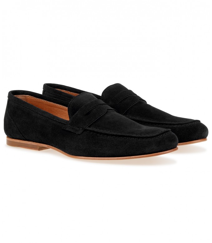 MONZA - Nubuck loafers, dark grey