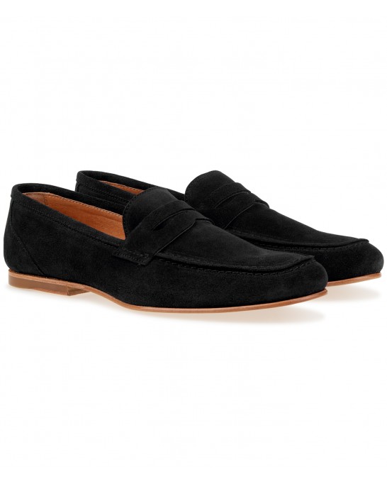 MONZA - Nubuck loafers, dark grey