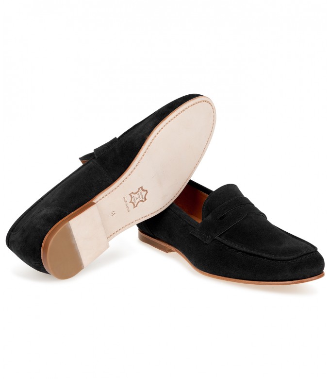 MONZA - Nubuck loafers, dark grey