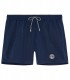 SOFT - Plain color slim fit swimshorts, navy