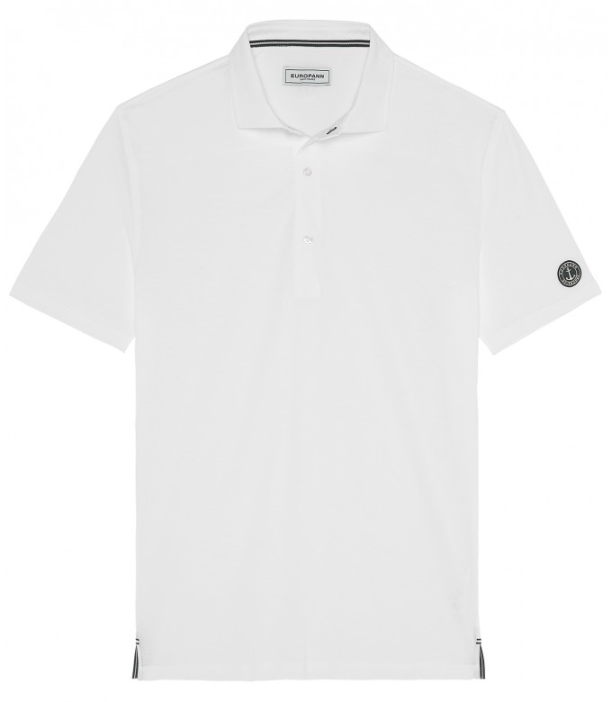 WESTON - Cotton jersey polo shirt, white