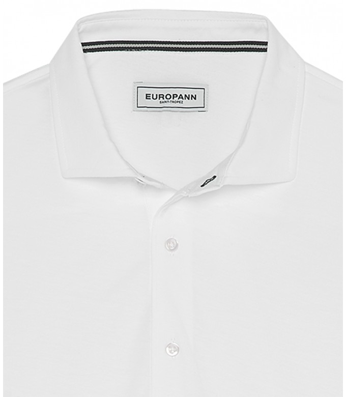 WESTON - Cotton jersey polo shirt, white