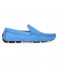 MONZA - Mocasines de nobuk azul océano