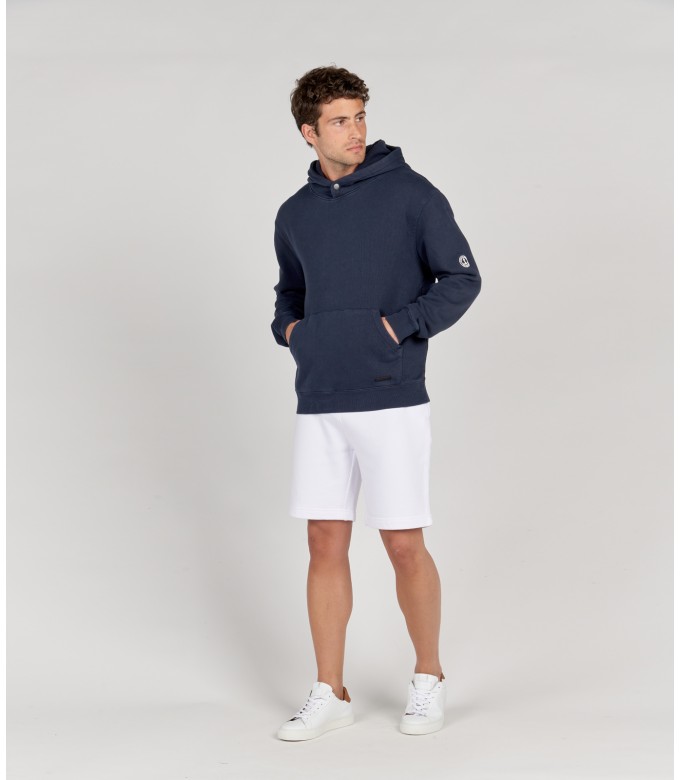 EVAN - Navy blue Hooded Sweatshirt