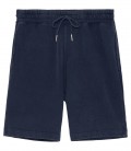 JOSH - Marineblaue Fleece-Shorts