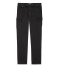 LARRY - Pantalón chino cargo negro