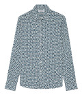 HEART - Camisa de viscose azul estampada