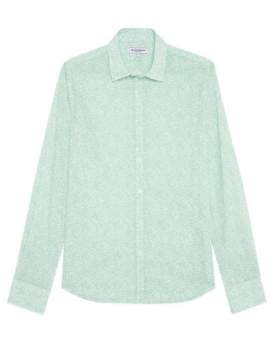 JAMY - Original aqua print linen shirt