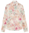 Camisa ADRIAN com estampa floral de linho rosa