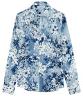 LORD- Camisa de lino con estampado floral Indigo