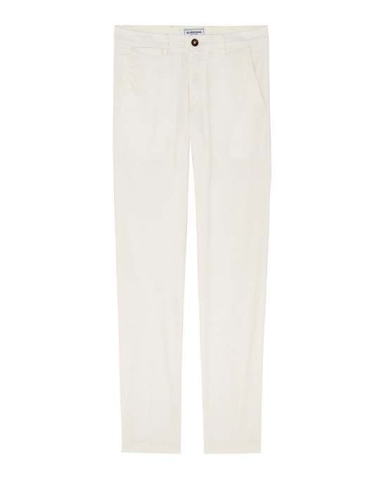 GORDON - Pantalon en lin Blanc