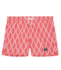 JAROD - Shorts de baño con estampado ondulado fucsia