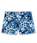 ALEX - Kurze Badeshorts mit Blumenmuster Marineblau