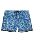 CRUZ - Pantaloncini da bagno corti leopardati color navy