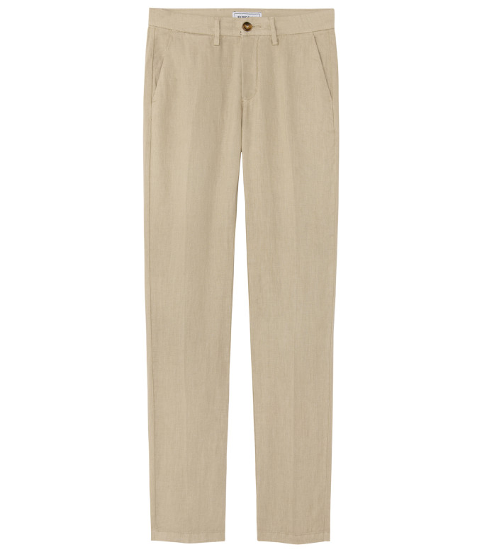 DYLAN - Casual linen pants, ocean blue