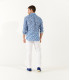 COOPER - Marine leopard print linen shirt