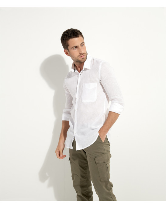 DIVA - Camicia casual in lino bianco 