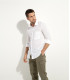 DIVA - Camisa casual de linho branco 