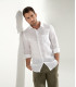 DIVA - Camisa casual de linho branco 