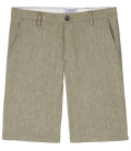 TURNER - Bermudas slim fit de lino caqui jaspeado