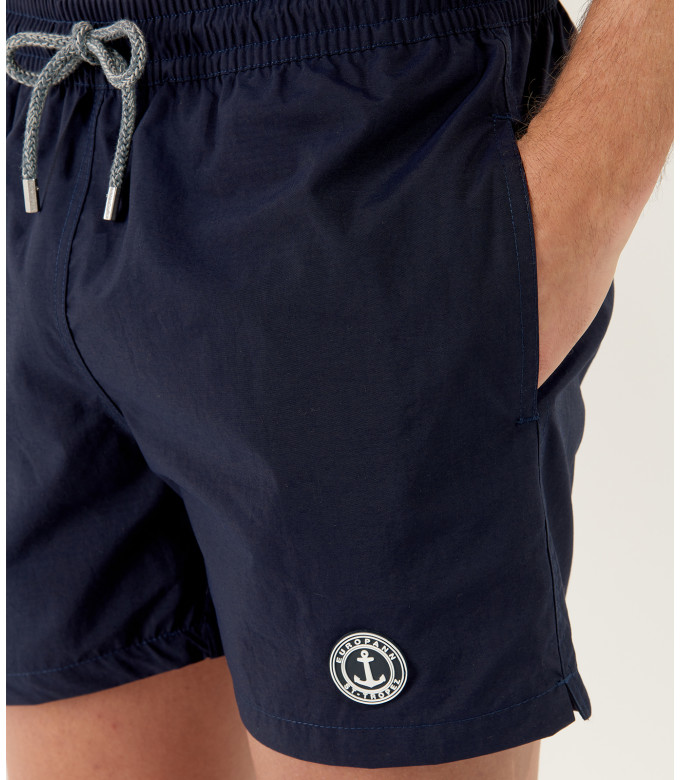 SOFT - Plain color slim fit swimshorts, navy