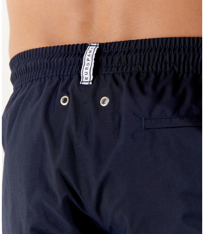 SOFT - Plain color slim fit swimshorts, navy