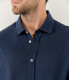 STUART - Thin jersey cotton shirt, ink blue