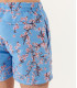 THEO Short de bain imprimé motif fleur japonaise ocean