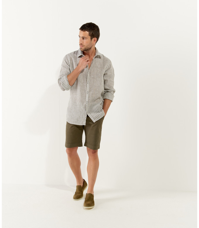 TEXAS - Slim fit Chino Bermudas, khaki