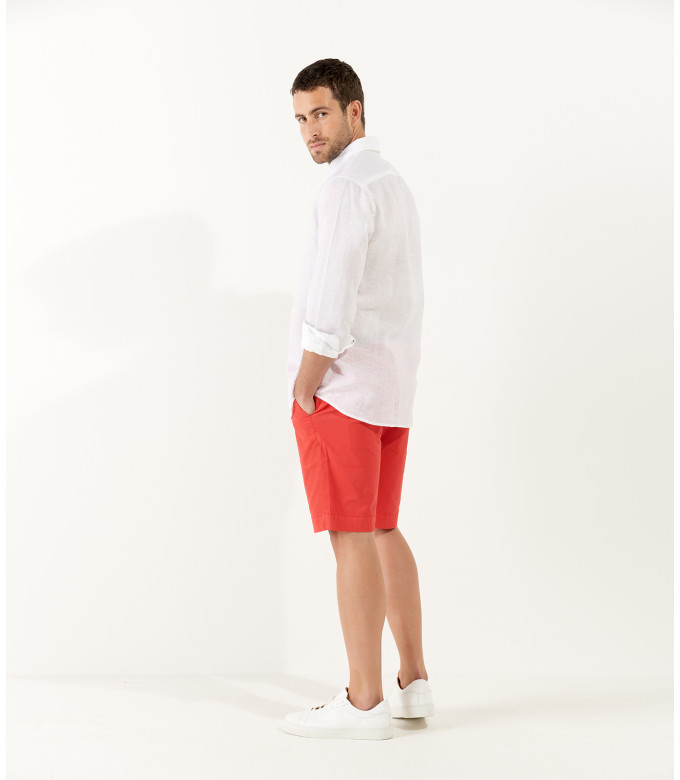 TEXAS - Slim fit Chino Bermudas, red 