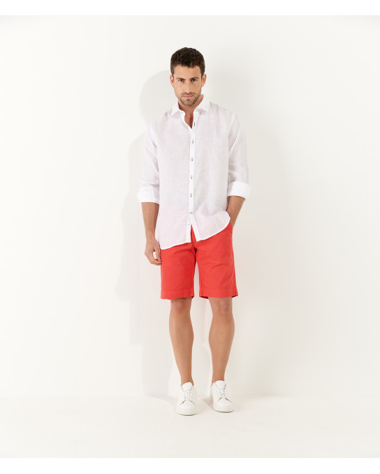 TEXAS - Slim fit Chino Bermudas, red 