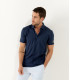 WESTON - Cotton jersey polo shirt, navy