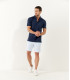 WESTON - Cotton jersey polo shirt, navy