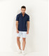 WESTON - Cotton jersey polo shirt, navy