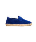 IBIZA - Espadrillas in pelle di vitello scamosciata blu indaco