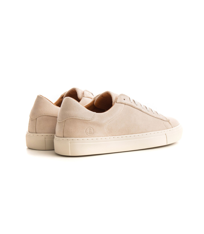 SUMMIT- Baskets basses en cuir nubuck beige