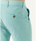 TEXAS - Pantalón corto chino slimfit liso Aqua