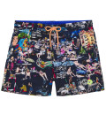 SUMMER - Shorts de banho com estampa de tinta St Tropez azul marinho júnior